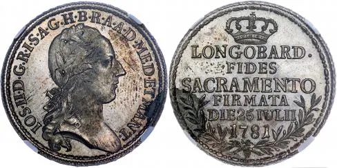 Joseph II. (1765-1790) Lira del Giuramento 1781
