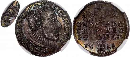 Sigismund III Vasa Groschen (Trojak) 1588-ID