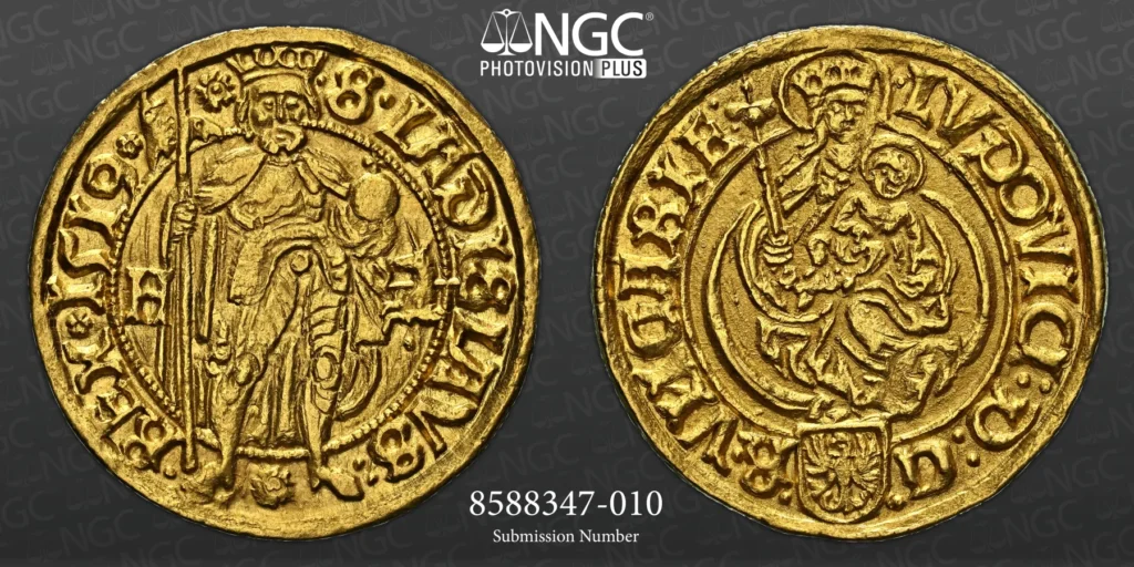 Ludwig II. Jagello (1516 - 1526) Goldgulden 1519 Hermannstadt