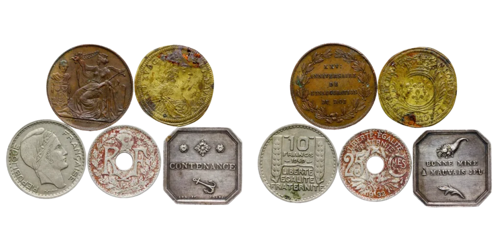 France, Belgium - Coin, medal LOT
