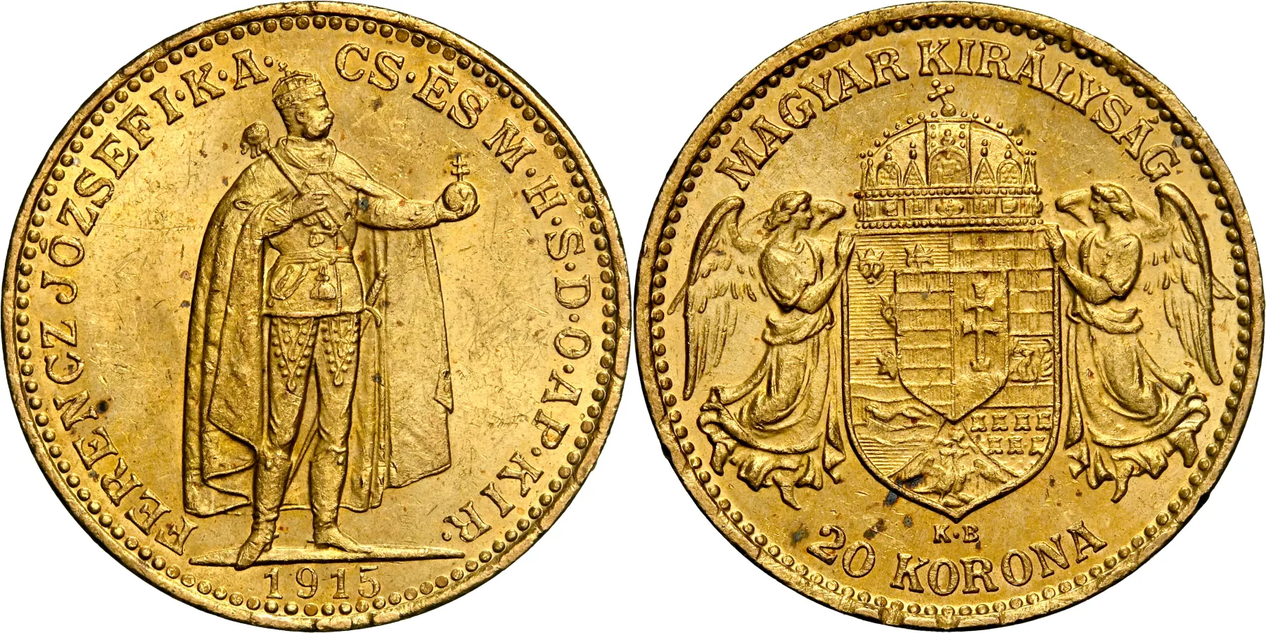 Franz Joseph 20 Korona 1915 KB