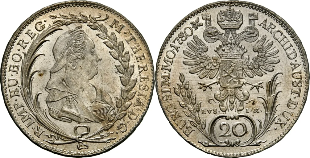 Maria Theresa 20 Kreuzer 1780 EvS-IK Prague